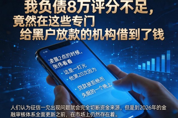 我负债8万评分不足，竟然在这些专门给黑户放款的机构借到了钱