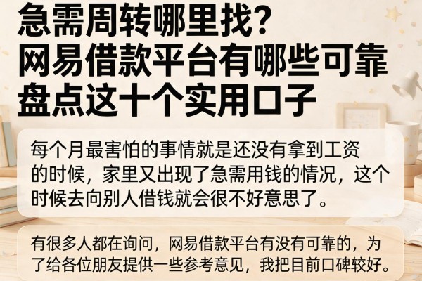 急需周转哪里找？网易借款平台有哪些可靠，盘点这十个实用口子