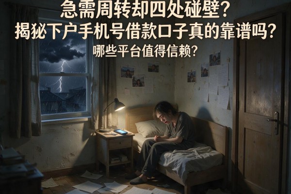 急需周转却四处碰壁?揭秘下户手机号借款口子真的靠谱吗?哪些平台值得信赖?