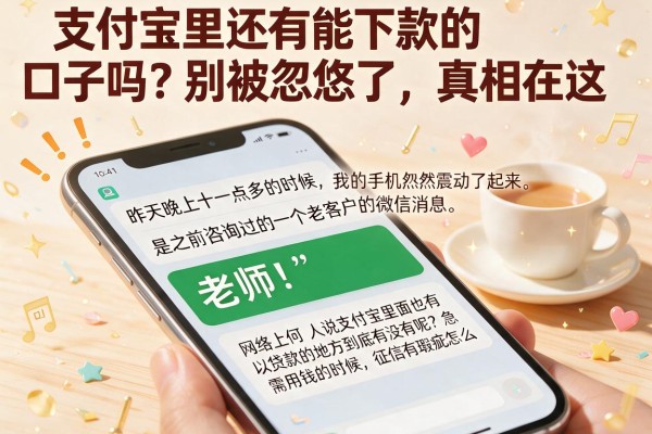 支付宝里还有能下款的口子吗？别被忽悠了，真相在这