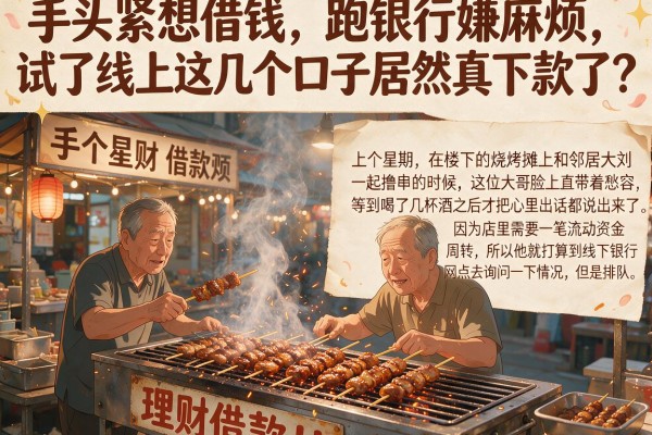 手头紧想借钱，跑银行嫌麻烦，试了线上这几个口子居然真下款了？