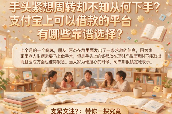 手头紧想周转却不知从何下手？支付宝上可以借款的平台有哪些靠谱选择？这篇文章带你一探究竟