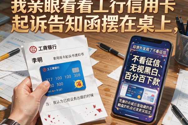 我亲眼看着工行信用卡起诉告知函摆在桌上，却意外发现了那些不看征信无视黑白百分百下款平台的秘密