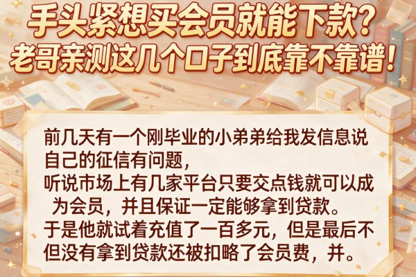 手头紧想买会员就能下款？老哥亲测这几个口子到底靠不靠谱！