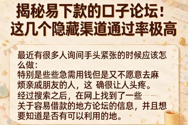 揭秘易下款的口子论坛：这几个隐藏渠道通过率极高