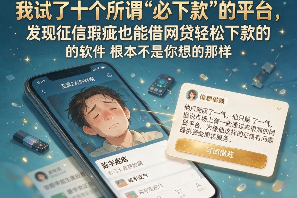 我试了十个所谓“必下款”的平台，发现征信瑕疵也能借网贷轻松下款的软件根本不是你想的那样