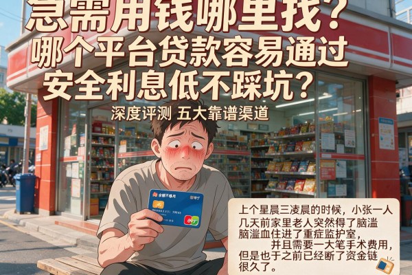 急需用钱哪里找？哪个平台贷款容易通过安全利息低不踩坑？深度评测五大靠谱渠道