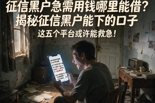 征信黑户急需用钱哪里能借？揭秘征信黑户能下的口子，这五个平台或许能救急！