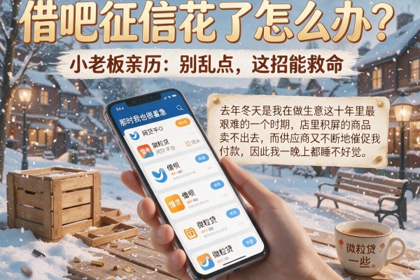 借吧征信花了怎么办？小老板亲历：别乱点，这招能救命