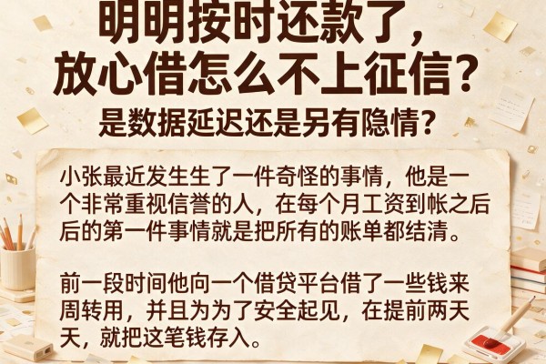 明明按时还款了，放心借怎么不上征信？是数据延迟还是另有隐情？