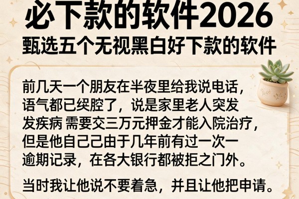 必下款的软件2026，甄选五个无视黑白好下款的软件