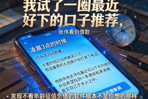 我试了一圈最近好下的口子推荐，发现不看年龄征信负债的软件根本不是你想的那样