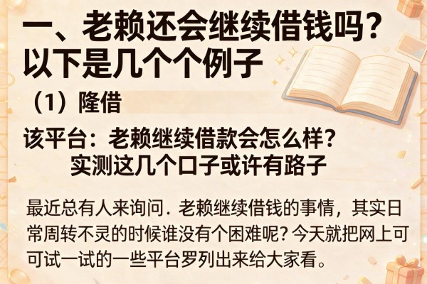 老赖继续借款会怎么样？实测这几个口子或许有路子