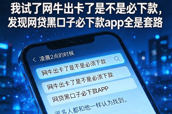我试了网牛出卡了是不是必下款，发现网贷黑口子必下款app全是套路