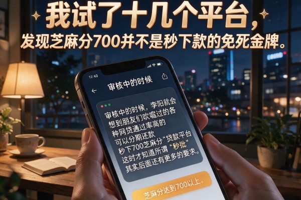 我试了十几个平台，发现芝麻分700并不是秒下款的免死金牌