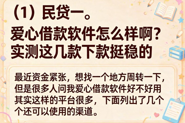 爱心借款软件怎么样啊？实测这几款下款挺稳的