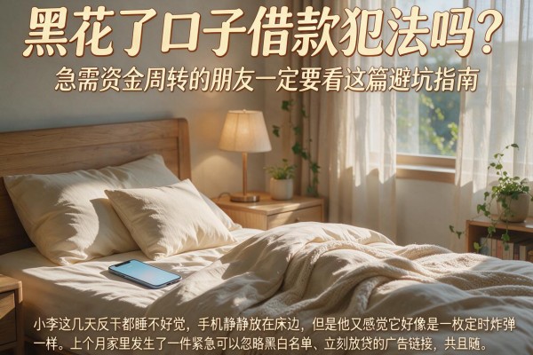 黑花了口子借款犯法吗？急需资金周转的朋友一定要看这篇避坑指南