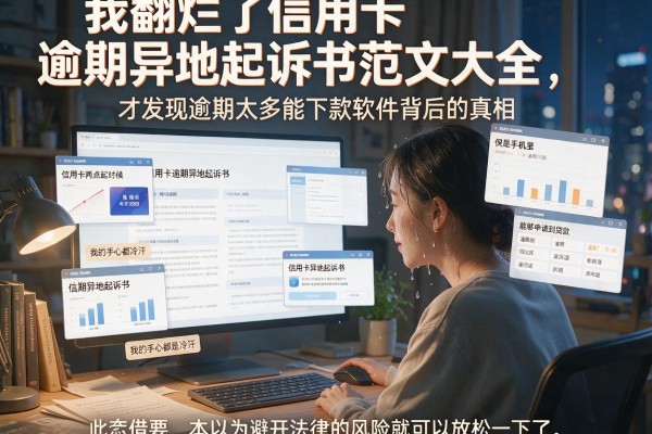 我翻烂了信用卡逾期异地起诉书范文大全，才发现逾期太多能下款软件背后的真相