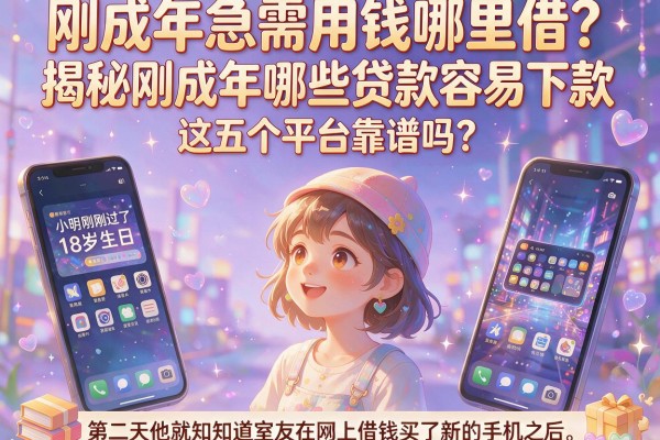 刚成年急需用钱哪里借?揭秘刚成年哪些贷款容易下款,这五个平台靠谱吗?