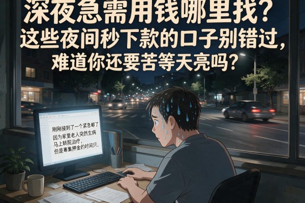 深夜急需用钱哪里找？这些夜间秒下款的口子别错过，难道你还要苦等天亮吗？