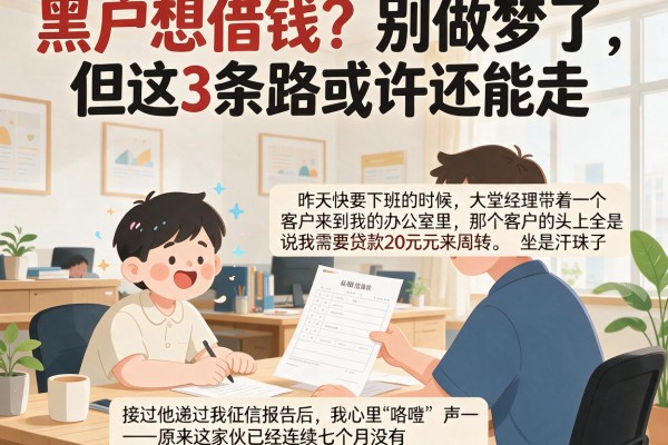黑户想借钱？别做梦了，但这3条路或许还能走