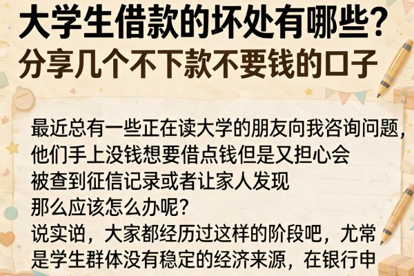大学生借款的坏处有哪些？分享几个不下款不要钱的口子
