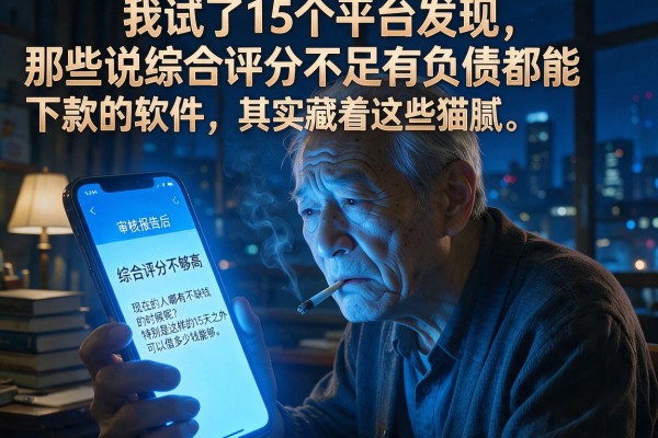我试了15个平台发现，那些说综合评分不足有负债都能下款的软件，其实藏着这些猫腻