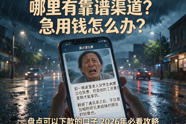 哪里有靠谱渠道？急用钱怎么办？盘点可以下款的口子2026年必看攻略