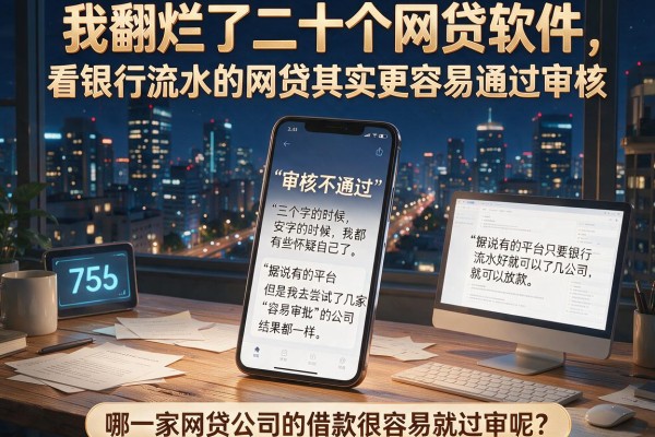 我翻烂了二十个网贷软件，发现看银行流水的网贷其实更容易通过审核