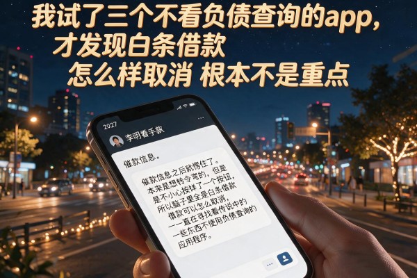我试了三个不看负债查询的app，才发现白条借款怎么样取消根本不是重点