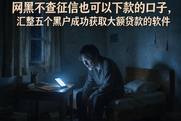 网黑不查征信也可以下款的口子，汇整五个黑户成功获取大额贷款的软件