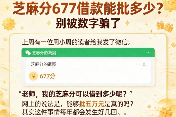 芝麻分677借款能批多少？别被数字骗了