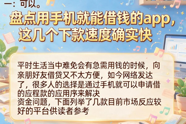 盘点用手机就能借钱的app，这几个下款速度确实快