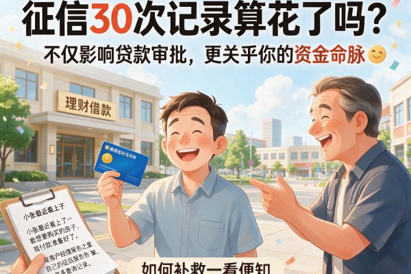 征信30次记录算花了吗？不仅影响贷款审批，更关乎你的资金命脉，如何补救一看便知