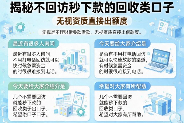 揭秘不回访秒下款的回收类口子，无视资质直接出额度