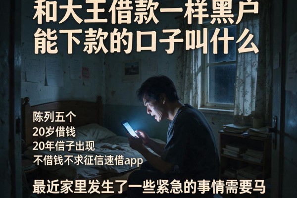 和大王借款一样黑户能下款的口子叫什么，陈列五个20岁借钱不求征信速借app