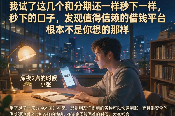 我试了这几个和分期还一样秒下的口子，发现值得信赖的借钱平台根本不是你想的那样