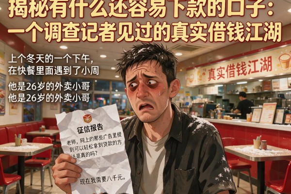 揭秘有什么还容易下款的口子：一个调查记者见过的真实借钱江湖