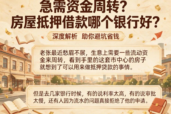 急需资金周转？房屋抵押借款哪个银行好？深度解析助你避坑省钱