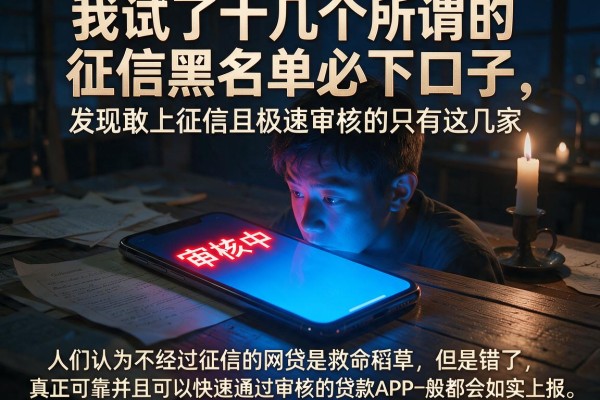 我试了十几个所谓的征信黑名单必下口子，发现敢上征信且极速审核的只有这几家