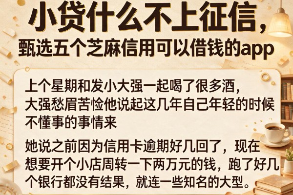 小贷什么不上征信，甄选五个芝麻信用可以借钱的app