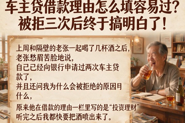 车主贷借款理由怎么填容易过？被拒三次后终于搞明白了！