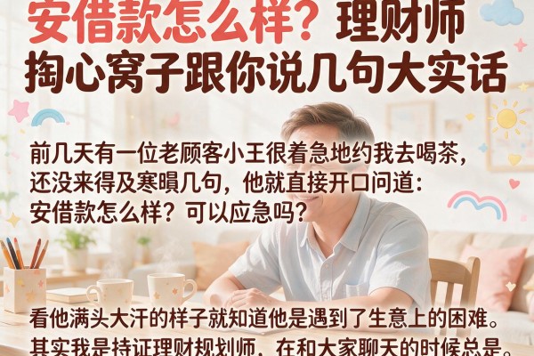 安借款怎么样？理财师掏心窝子跟你说几句大实话