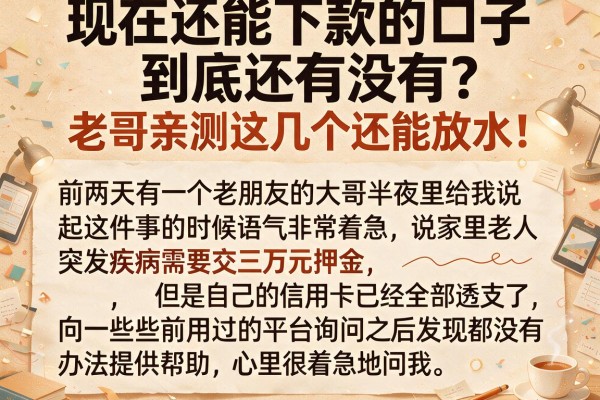 现在还能下款的口子到底还有没有？老哥亲测这几个还能放水！