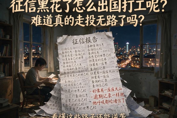 征信黑花了怎么出国打工呢？难道真的走投无路了吗？看懂这些路子还能逆袭