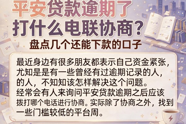 平安贷款逾期了打什么电联协商?盘点几个还能下款的口子