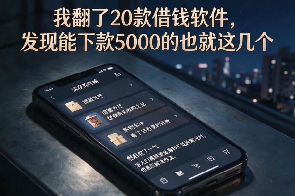 我翻了20款借钱软件，发现能下款5000的也就这几个