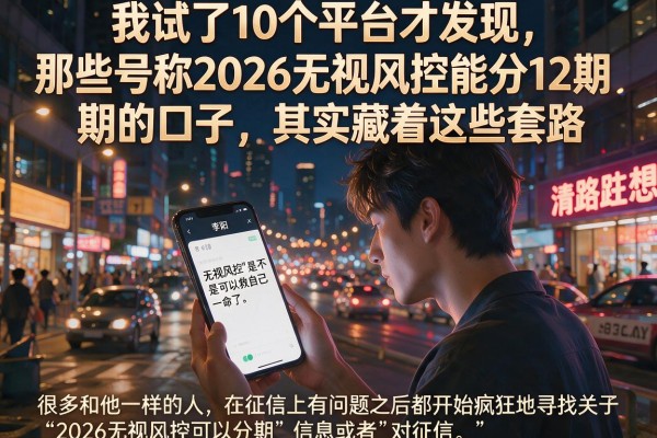 我试了10个平台才发现，那些号称2026无视风控能分12期的口子，其实藏着这些套路