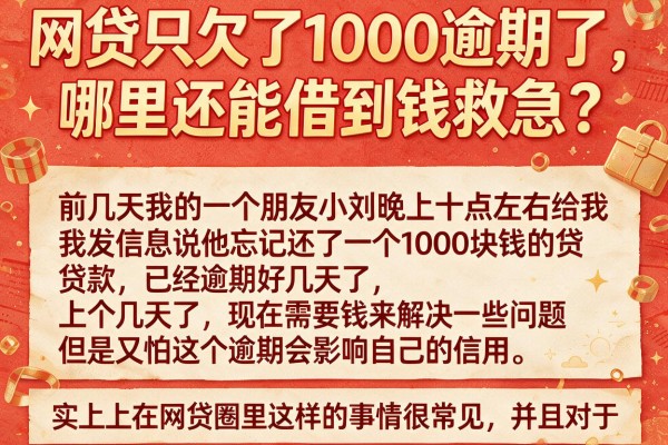 网贷只欠了1000逾期了，哪里还能借到钱救急？