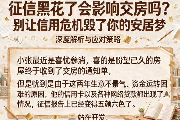 征信黑花了会影响交房吗？别让信用危机毁了你的安居梦，深度解析与应对策略